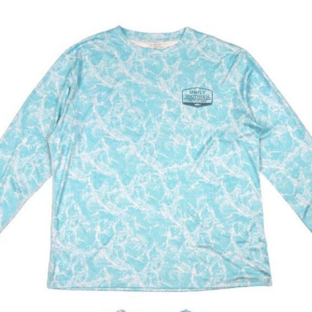 Ocean Blue Rashguard Simply Southern NWT Size Small - Picture 2 of 3